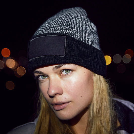 Hubert Patch Reflective Beanie
