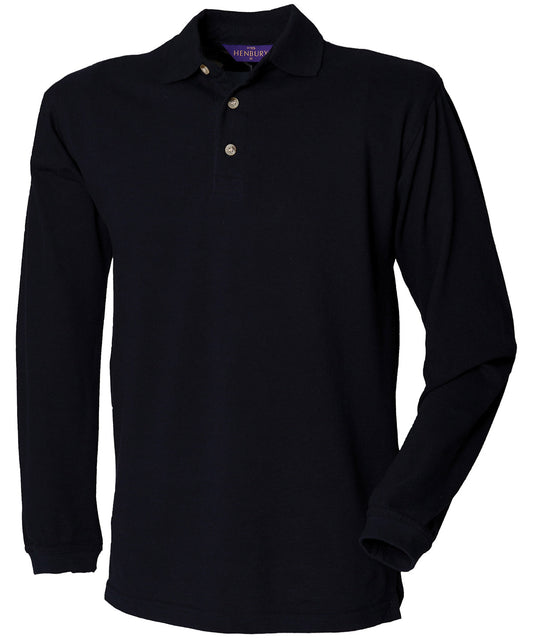Product image for Long sleeve cotton polo shirt