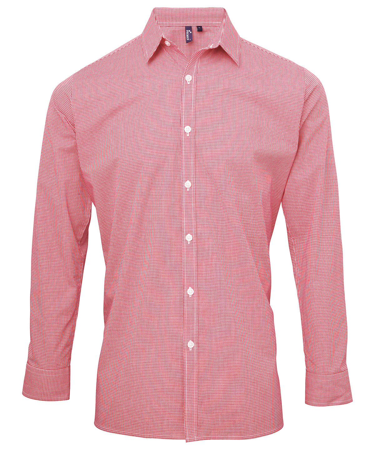 Product image for Microcheck (Gingham) long sleeve cotton shirt