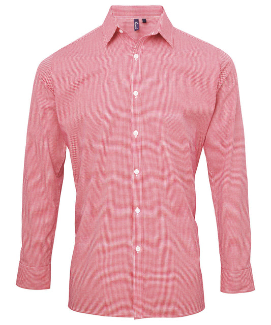 Product image for Microcheck (Gingham) long sleeve cotton shirt