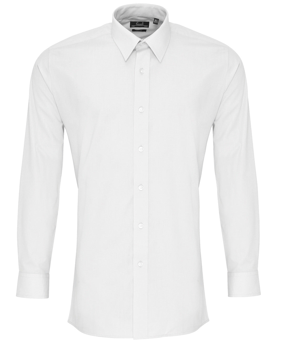 Product image for Poplin fitted long sleeve shirt