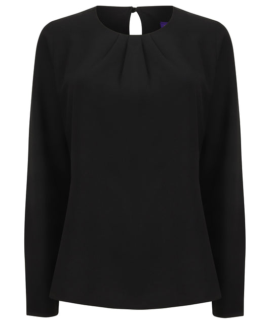 Product image for Women's pleat front long sleeve blouse